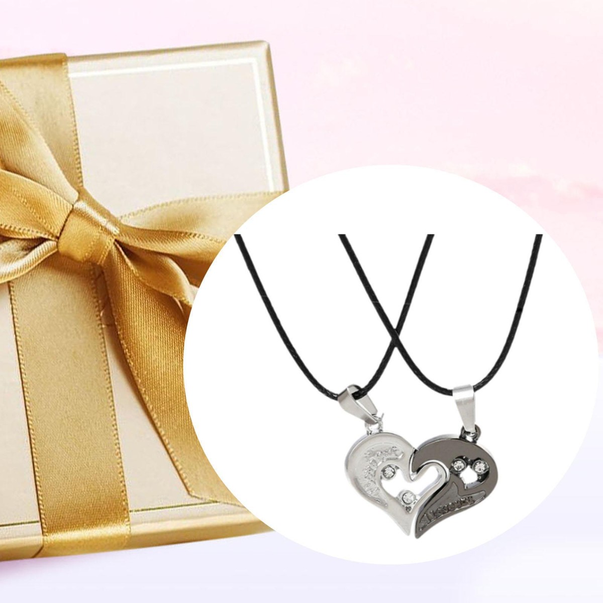 Collana Coppia Puzzle Cuore OIDEA - Regalo Amoroso In Acciaio Inox - Foto 5