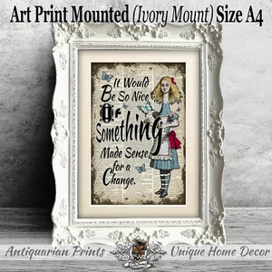 Alice in Wonderland Sense Quote Wall Art, Unframed, Nursery, Shabby Chic, Gift - Picture 1 of 3