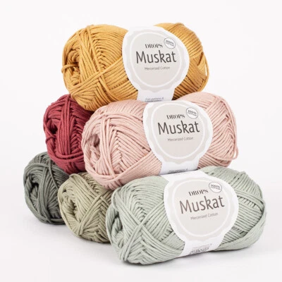 Cotton yarn Drops MUSKAT DK weight Amigurumi yarn crochet yarn 40+ COLORS - Image 1 of 4