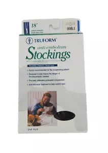Calze Antiembolia Truform Stile Sotto il Ginocchio: 18 mmHg S NERE - Foto 1 di 4