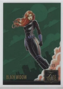 2023 Upper Deck Marvel Flair Iridescence Green IR4 Black Widow 4/25 - Bild 1 von 2