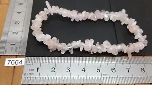 Bracelet baroque QUARTZ ROSE pierres roulée mineraux lithotherapie reiki chips - Imagen 1 de 1