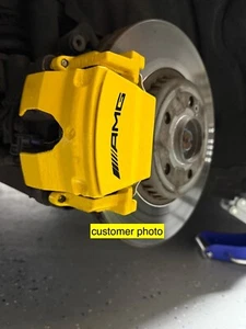 MERCEDES BENZ C43 C300 C400 C450 GLC43 GLC 300 REAR BRAKE CALIPER COVER AMG PAIR - Picture 1 of 8