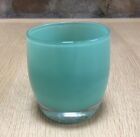 Glassybaby Aqua Verde #257 Candle Holder Glassy Baby Pre-Trisk Imperfect USA