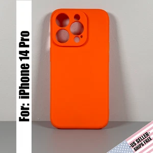 Hülle für iPhone 14 Pro - Orange | Soft Touch Silikon | Slim & Flexibel - Bild 1 von 13