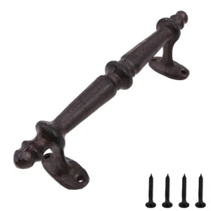 Retro 23cm Cast Iron Door Handle Barn Wooden Pull Passage Home Hallway Gate Shed - Picture 1 of 10