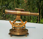 Antique Solid Brass Theodolite Alidade Telescope Compass Instrument Vintage Gift