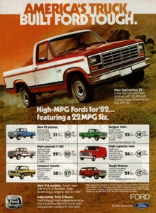 1981 Vintage Druck Werbung America's LKW gebaut Ford Tough F-100 F-150 Pickup LKW - Bild 1 von 2