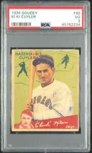 1934 Goudey #90 Hazen Kiki Cuyler Cubs PSA 3 New Label Vintage Baseball