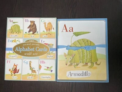 Arte de pared laminado 8 x10 tarjetas alfabeto desfile animales decoración habitación infantil decoración animal  Foto 1 de 4