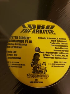 Lord The Arkitec – Listen Closely (Worldwide Pt. II) 12 s hip hop royal flush - Picture 1 of 3