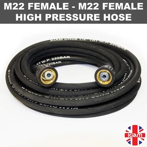 Kranzle 10m M22 Buchse auf M22 Buchse Gummi Hochdruckreiniger SCHLAUCH Jet Power Wash - Bild 1 von 3