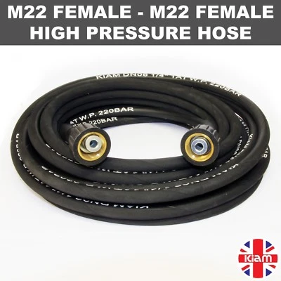 KRANZLE 10m M22 Female to M22 Female Rubber Pressure Washer HOSE Jet Power Wash