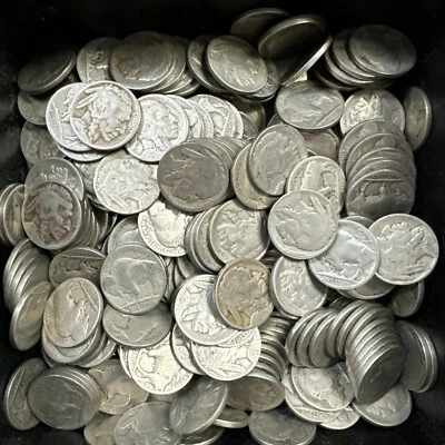 Buffalo Nickel Partial Date Lot 250 Coins Mixed Date - Image 1 of 3