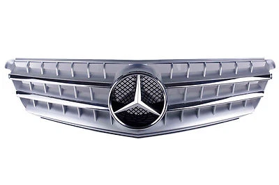 2008 09 10 for Mercedes C230 C250 C280 C300 C350 W204 Grille Silver Pre-Facelift - Image 1 of 2
