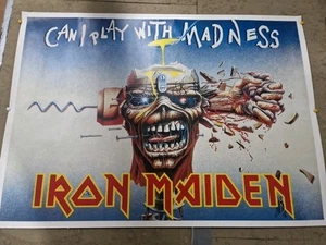Iron Maiden Can I Play With Madness Poster 1980s Excellent - Picture 1 of 9