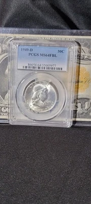 1949-D Franklin Half Dollar PCGS MS64 FBL - Image 1 of 2