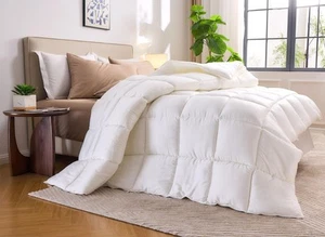 Duvet Insert Queen Size (90x92 in) - Ultra Soft Quilted Duvet Insert with 8 C... - Picture 1 of 8