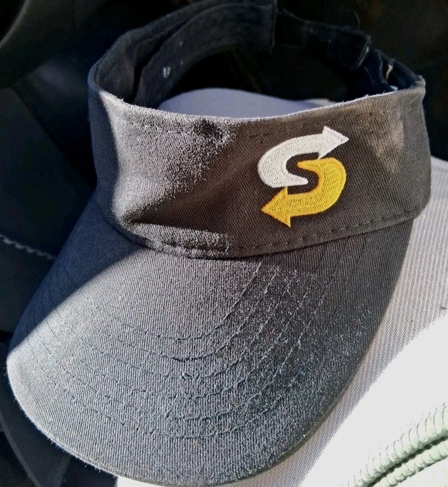 Subway Hat Visor Strap Back Black Embroidered Advertising Restaurant Promo Mens - Image 1 of 1