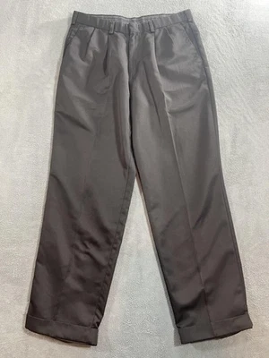 Pantalones de golf Dockers para hombre 34x32 negros calce relajado microfibra plisados con puños delanteros Foto 1 de 4