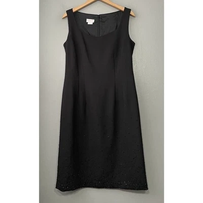 Vestido Vaina Whimsigoth Talla 8 Negro Con Cuentas Sin Mangas Fiesta Elegante Vacaciones LBD Foto 1 de 4