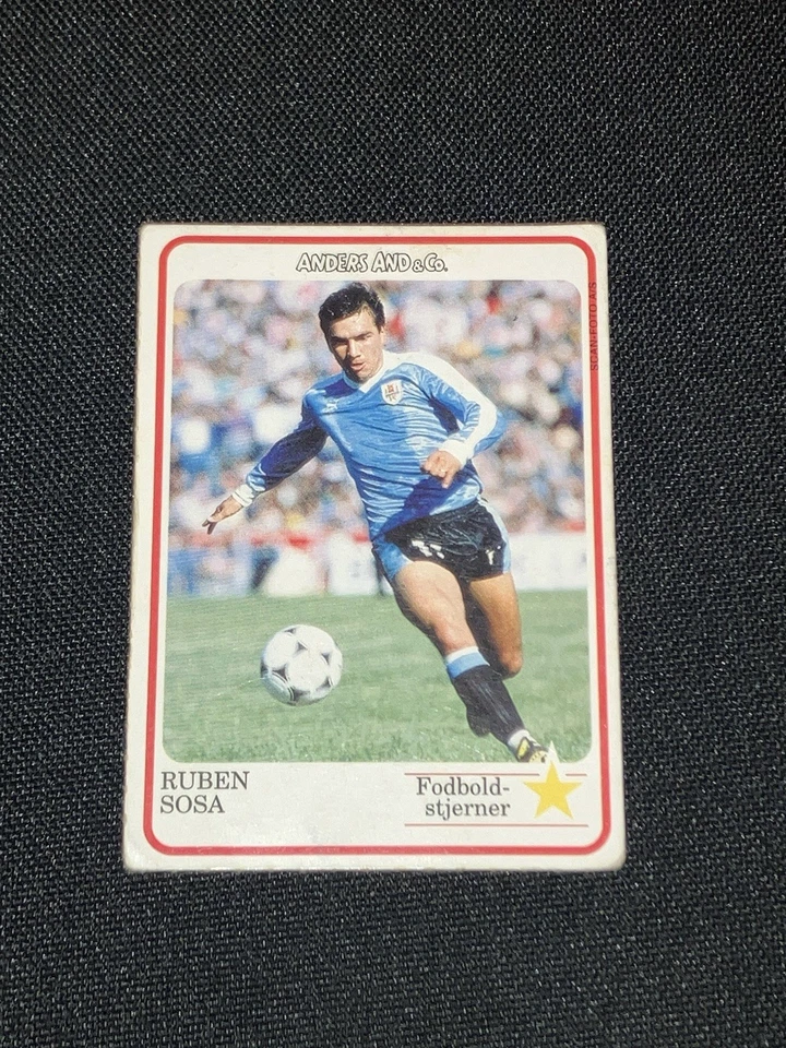 Tarjeta de estrellas de fútbol de la UEFA Euro Rubén Sosa Donald Duck 1994 versión danesa Lazio Foto 1 de 4