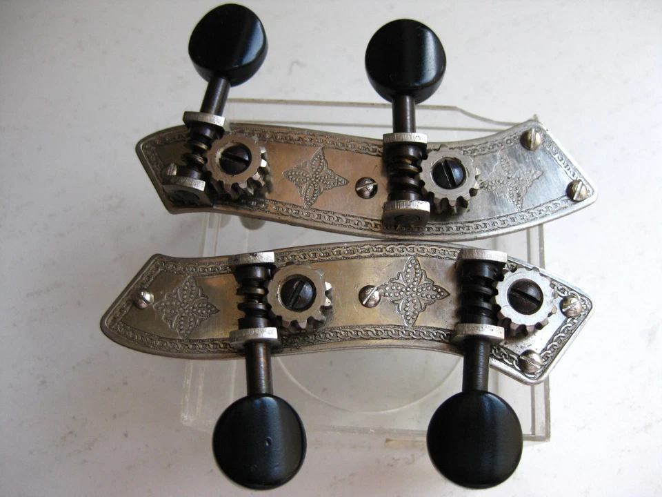 Vintage 1920's Fiddle Violin Geared Tuners Set by Waverly for Project Upgrade - Image 1 of 4