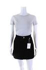 Frame Womens Five Pocket Velvet Mini Pencil Skirt Black Size 30