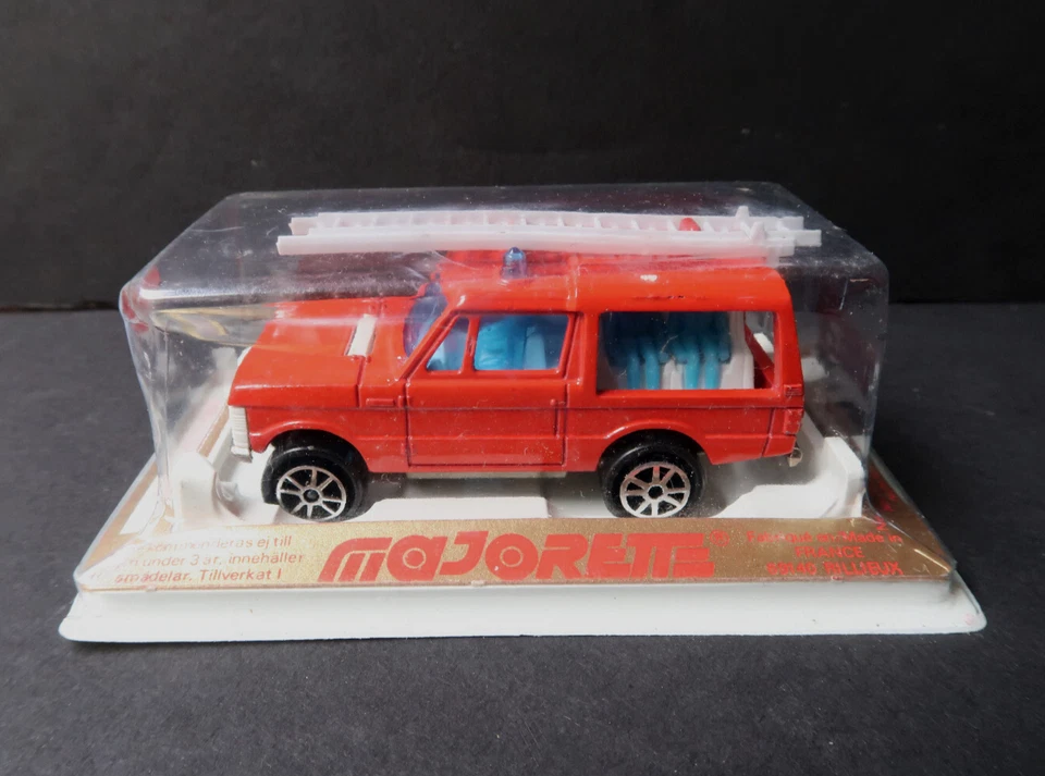 Range Rover Pompier #246 Etat Neuf en Blister Scellé Majorette Serie 200 Or - Photo 1/4