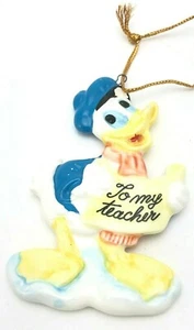 Vintage Disney Donald Duck Porcelain Ornament Japan, Teacher Gift - Picture 1 of 3