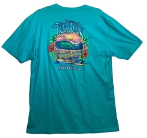 Vintage Ron Jon Surf Shop Türkis Kurzarm T-Shirt XL Baumwolle Kakao Strand - Bild 1 von 9