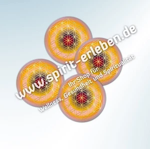 5 Sottobicchieri Fiore della Vita - Sottobicchieri in Vetro Acrilico per Bicchieri - Foto 1 di 1
