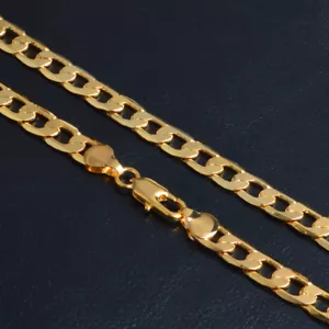 18k Goldkette 4MM Königskette edel Panzerkette vergoldet 60 Herren Damen Männer - Bild 1 von 7