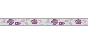 Tapetenborte Borte Blüten Blatt hellgrau selbstklebend 2820-26 (48,24€/1qm) - Bild 1 von 3