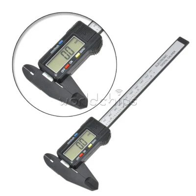 150MM 6inch LCD Digital Electronic Carbon Fiber Vernier Caliper Gauge Micrometer - Image 1 of 4