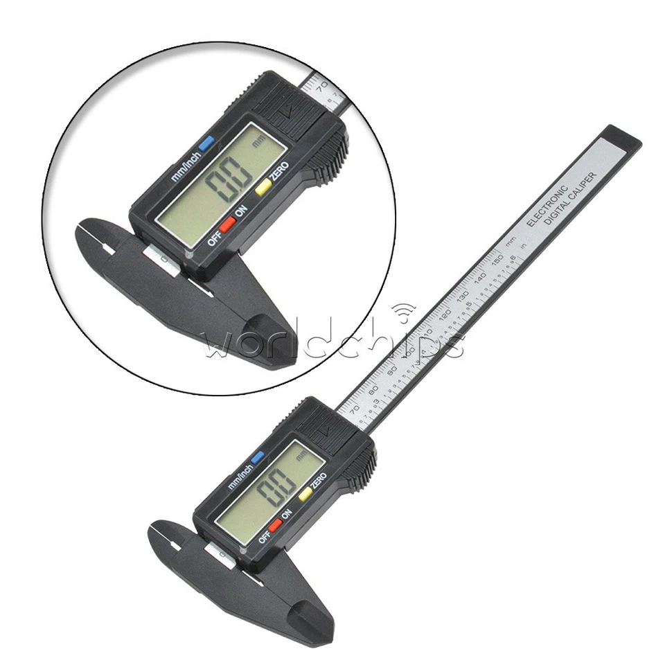 150MM 6inch LCD Digital Electronic Carbon Fiber Vernier Caliper Gauge Micrometer - Image 1 of 1