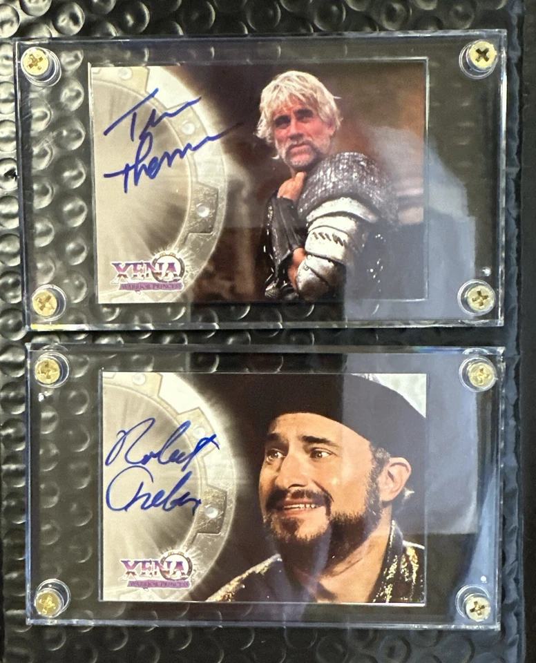 Topps Xena Series - Tim Thomerson #A8 and Robert Trebor #A9 - Autographed Cards - Image 1 of 4