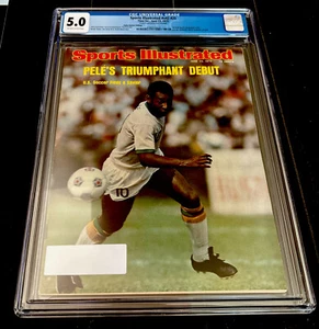 PELE ROOKIE RARE SPORT ILLUSTRATED MAGAZINE 1975 SOCCER Brazil 🇧🇷 PELÉ CGC 5.0 - Picture 1 of 3
