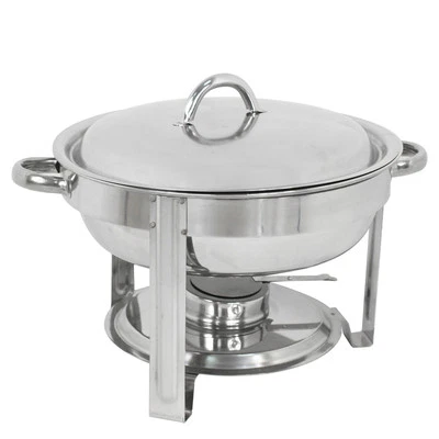 Classic Round 5 Qt. Stainless Steel Chafing Dishes Buffet Catering - Image 1 of 4