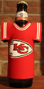 New NFL Licensed Kansas City Cheifs Jersey Neoprene Bottle Koozie Coolie Huggie - Picture 1 of 2