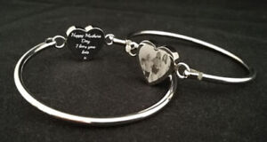 Personalised engraved bracelet photo gift Nan mum friend birthday Mothers day 