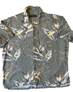 Tory Richards Y2K Hawaiihemd Herren 2XL Grün Blumen Kurzarm Resort Wear - Bild 1 von 7