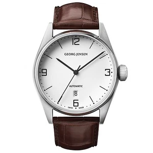 Georg Jensen 42mm Automatic Watch. White dial - Delta Classic - Picture 1 of 1