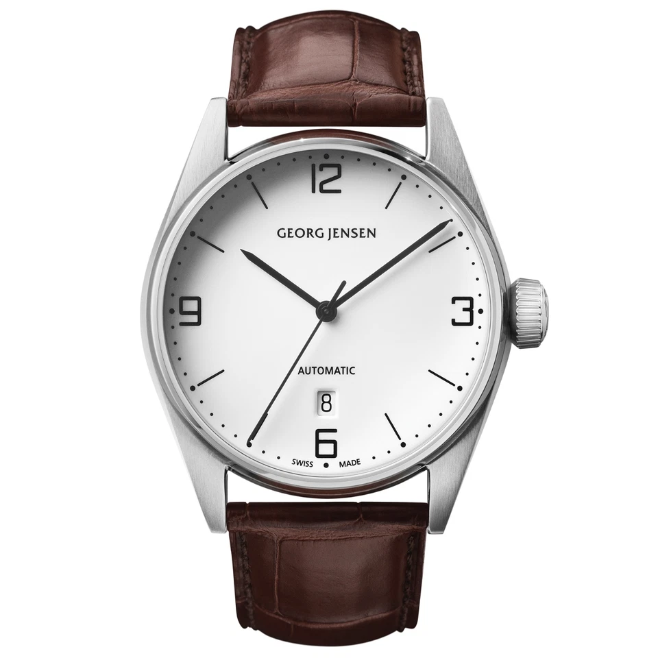 Georg Jensen 42mm Automatic Watch. White dial - Delta Classic - Image 1 of 1