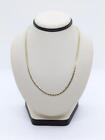 14k 8.18g Yellow Gold Cuban Link Simple Plain Traditional Link Necklace 24.5"