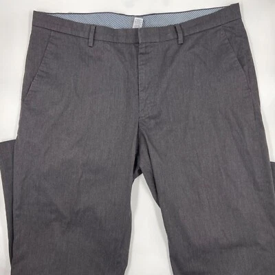 Gap Mens Dress Pants Size 38/30 Gray Polyester Stretch Flat Front Relaxed Fit - Image 1 of 4