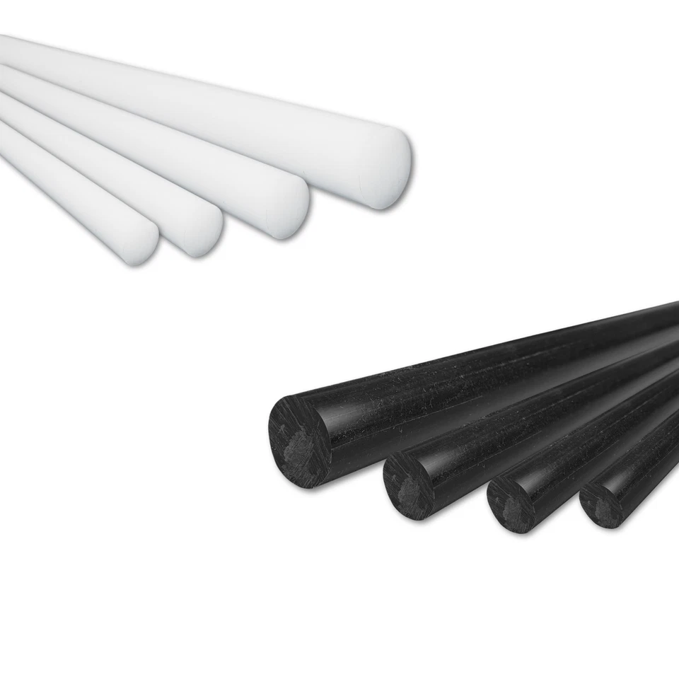 POM Rundstab schwarz weiß natur POM-C Vollstab Polyoxymethylen Stab, 1000 mm - Bild 1 von 3