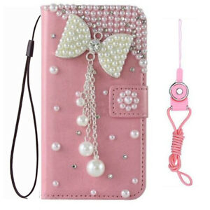 For Alcatel TCL A3X A600DL Bling flip Leather slots stand Wallet Skin Phone Case