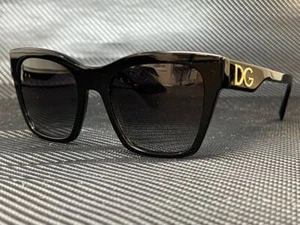 DOLCE & GABBANA DG4384 501 8G Black Square 53 mm Women's Sunglasses - Picture 1 of 4