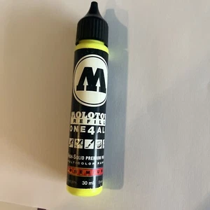 Molotow 30ml Refill Florescent Yellow Neon 220 One4All Acrylic Marker Paint Pen - Picture 1 of 6